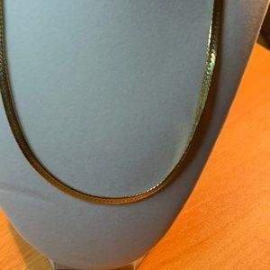 18 inch 14k goldtone herringbone vintage
